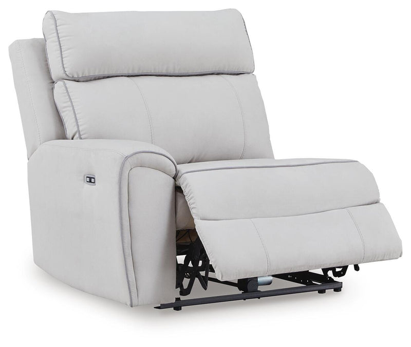 Social Pointe Pearl/Ash 7-Piece Reclining Sectional with Storage Consoles - PC98802S34