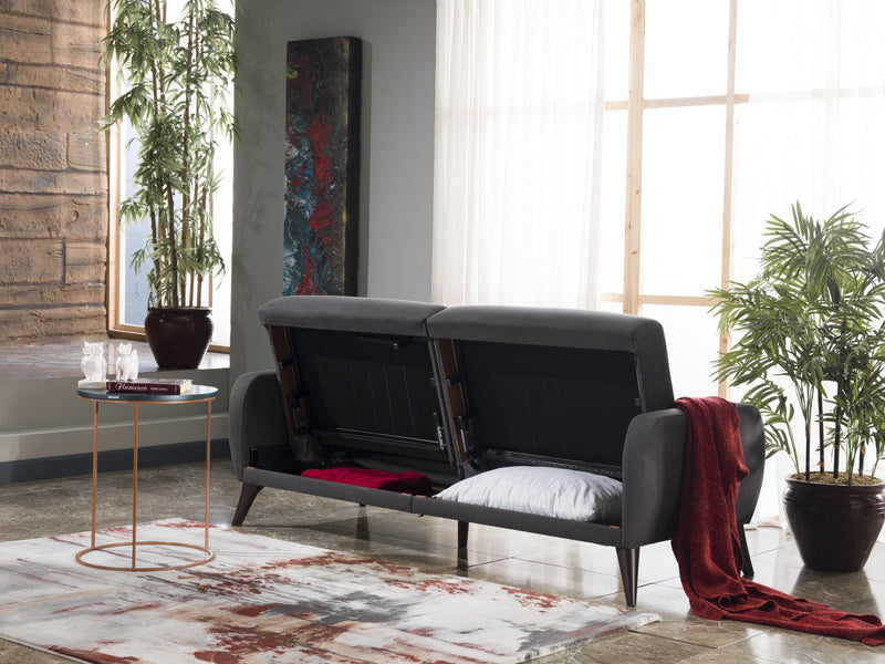Sofa In A Box - Flexy (Zigana Charcoal) - DMV FurnitureSleeper Sofa