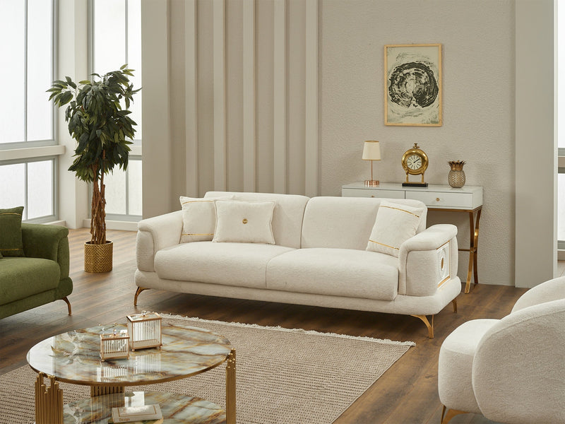 Sofy Convertible Loveseat in Cream - 200-SIM-SOF-ERATO01-2