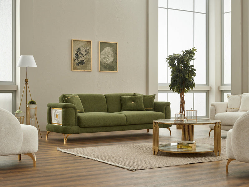 Sofy Convertible Loveseat in Green - 200-SIM-SOF-ERATO11-2