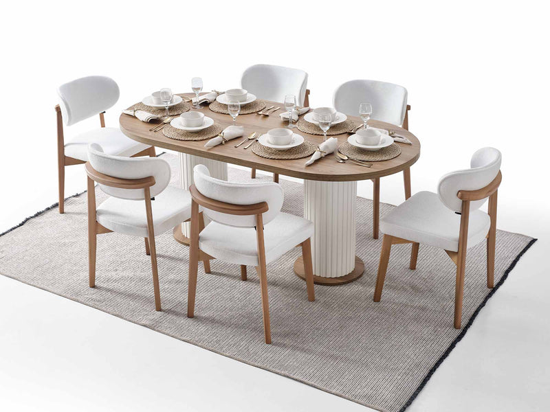 Sofya Dining Chair (6 PCS) in Cream - 200-ALT-SOF-DC-6