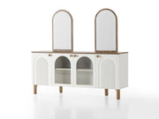 Sofya Diningroom (Consol With Mirror & Dining Table & 6 Dining Chair) - 200-ALT-SOF-DT-6-SET