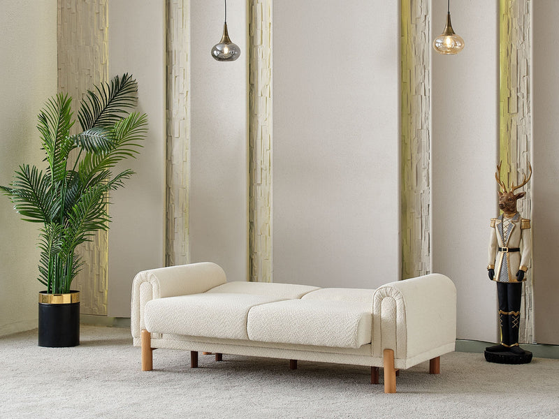 Soho 3-pieces (Sofa & Loveseat & Chair) Livingroom Set Cream in Cream - 101-SOH-IST03-321