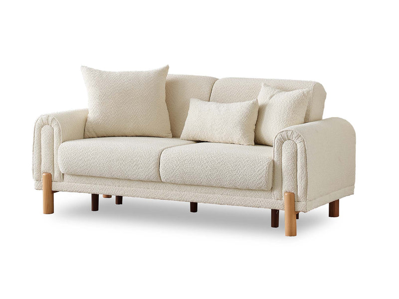 Soho 3-pieces (Sofa & Loveseat & Chair) Livingroom Set Cream in Cream - 101-SOH-IST03-321