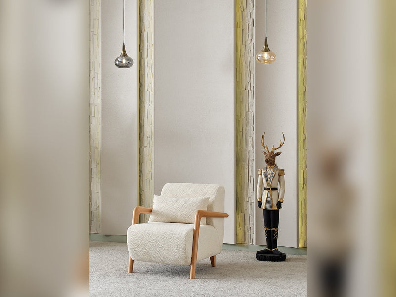 Soho 3-pieces (Sofa & Loveseat & Chair) Livingroom Set Cream in Cream - 101-SOH-IST03-321