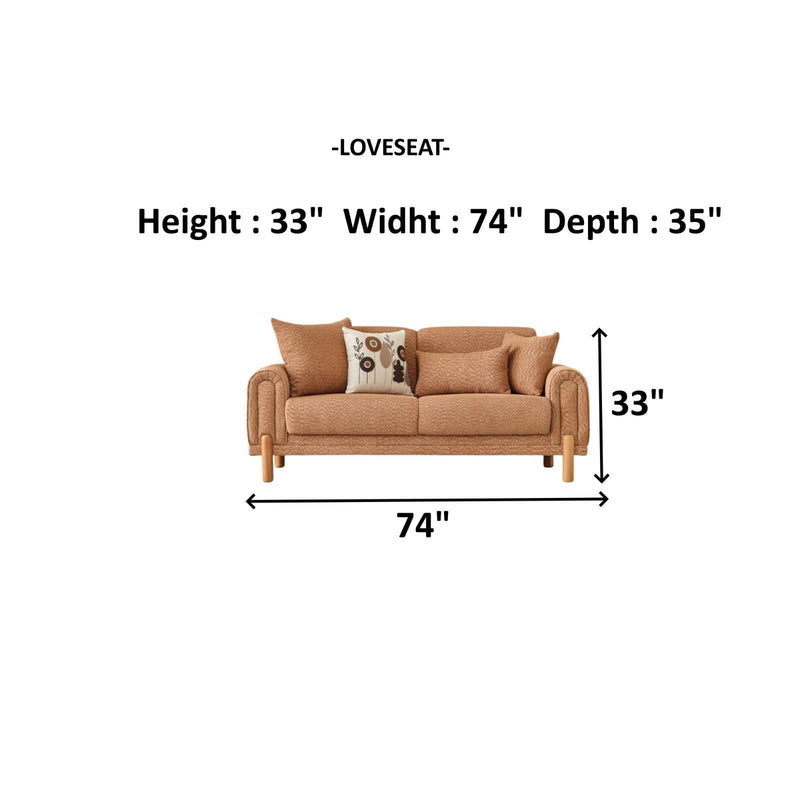 Soho 3-pieces (Sofa & Loveseat & Chair) Livingroom Set Somon in Somon - 101-SOH-IST17-321