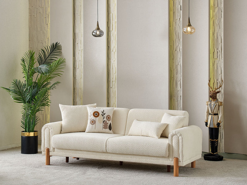 Soho Convertible Sofa Cream in Cream - 101-SOH-IST03-3