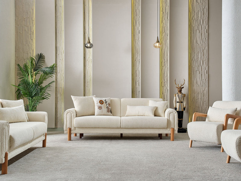 Soho Convertible Sofa Cream in Cream - 101-SOH-IST03-3
