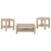 Solano 3-piece Square Coffee Table Set Weathered Mango - 723488-S3
