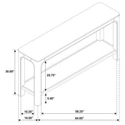 Solano 64-inch Entryway Console Sofa Table Weathered Mango - 723489