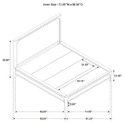 Solano 81-inch California King Panel Bed Weathered Mango - 222521KW
