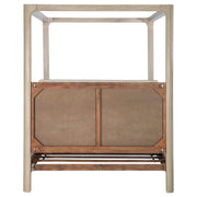 Solano 83-inch California King Canopy Bed Weathered Mango - 222520KW