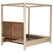 Solano 83-inch California King Canopy Bed Weathered Mango - 222520KW