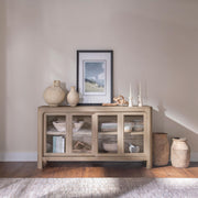 Solano Sliding Door Dining Sideboard Server Weathered Mango - 115505