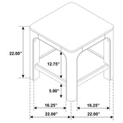Solano Square Wood Side End Table with Shelf Weathered Mango - 723487