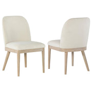 Solano Upholstered Dining Side Chair Beige (Set of 2) - 115502