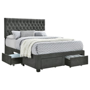 Soledad Upholstered Full Storage Panel Bed Grey - 305877F