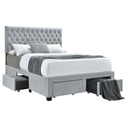 Soledad Upholstered Queen Storage Panel Bed Light Grey - 305878Q