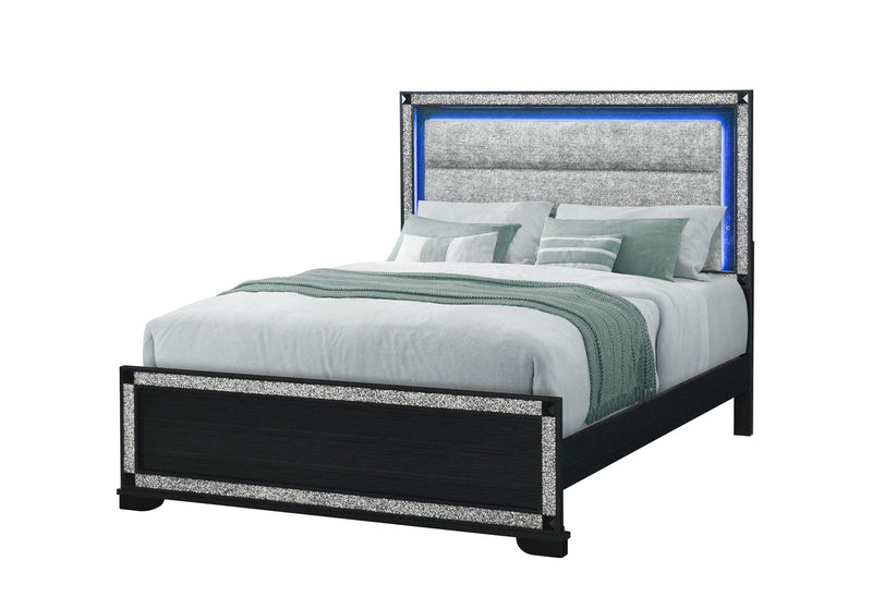 Soleil Charcoal Queen Bed - SOLEIL-CHARCOAL-QB