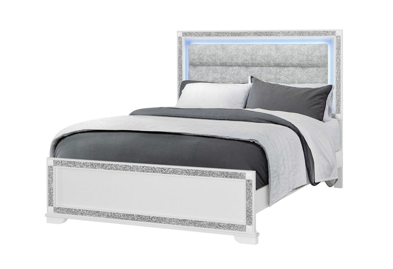 Soleil White Queen Bed - SOLEIL-WHITE-QB