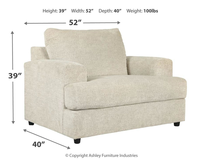 Soletren Sofa, Loveseat and Chair in Stone - PKG001865