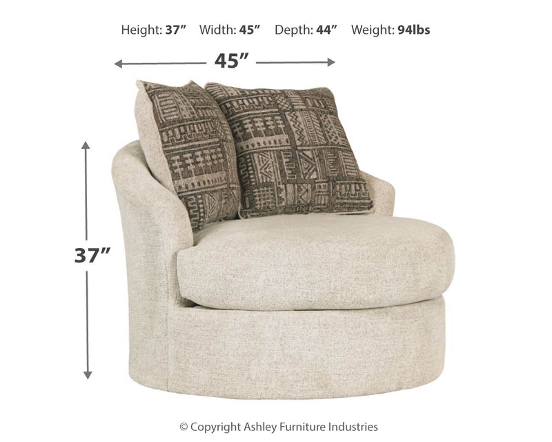Soletren Sofa, Loveseat and Chair in Stone - PKG001867