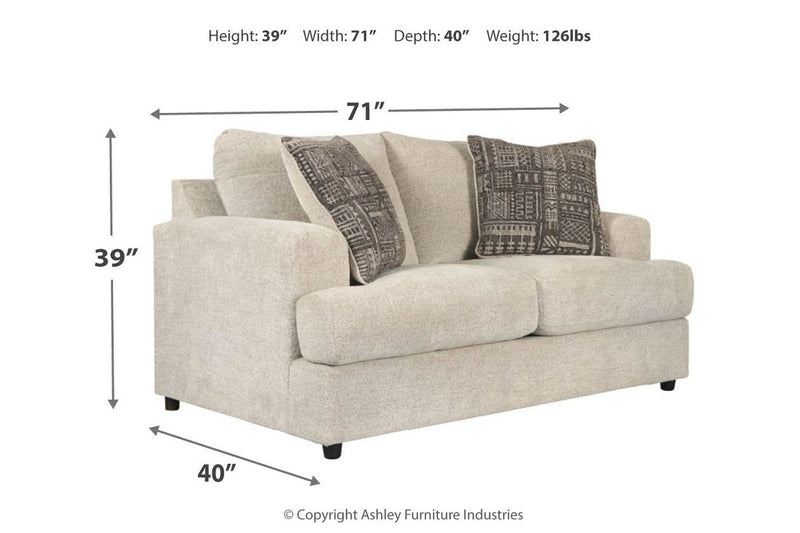 Soletren Stone Loveseat - DMV FurnitureLoveseat