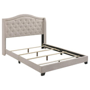 Sonoma Upholstered Eastern King Wingback Bed Beige - 310073KE