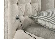 Sonya 4-piece Upholstered Queen Bedroom Set Ivory - 360111Q-S4