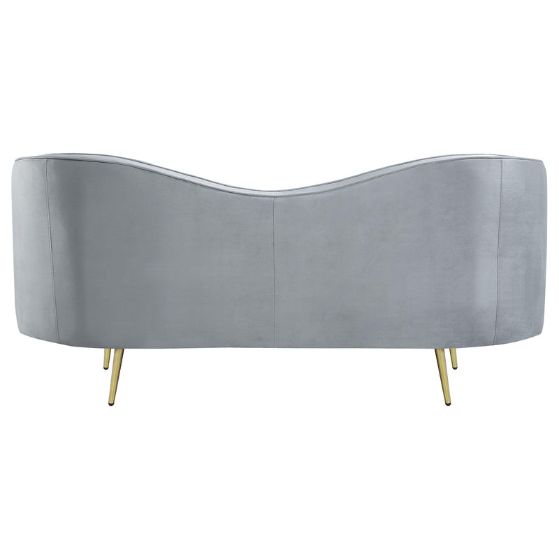Sophia Upholstered Channel Tufted Loveseat Grey - 506865