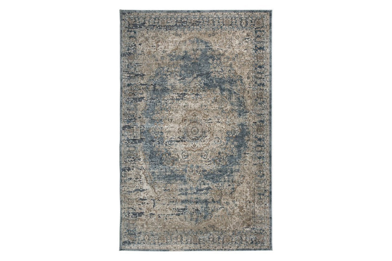 South Blue/Beige 5' x 7' Rug - DMV FurnitureRugs
