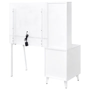 Souza 5-Drawer Makeup Vanity Table With LED Mirror White High Gloss - 930282