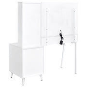 Souza 5-Drawer Makeup Vanity Table With LED Mirror White High Gloss - 930282