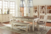 [SPECIAL] Bolanburg Two-tone Dining Table - D647-25 - DMV Furniture