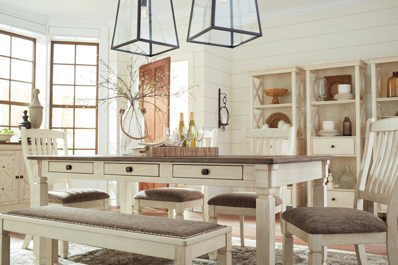 [SPECIAL] Bolanburg Two-tone Dining Table - D647-25 - DMV Furniture