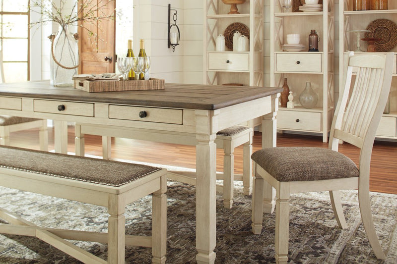[SPECIAL] Bolanburg Two-tone Dining Table - D647-25 - DMV Furniture