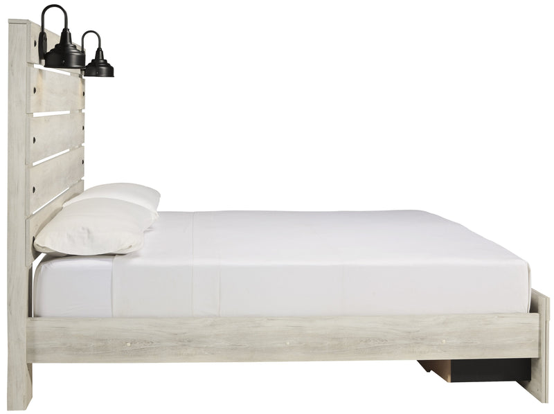 [SPECIAL] Cambeck Whitewash King Footboard Storage Bed - DMV Furniture