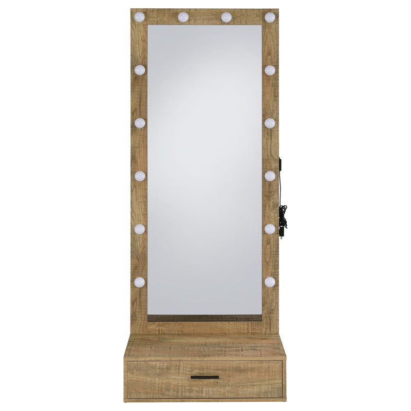 Spector 1-drawer Lighted Full-Length Floor Mirror Mango - 960965
