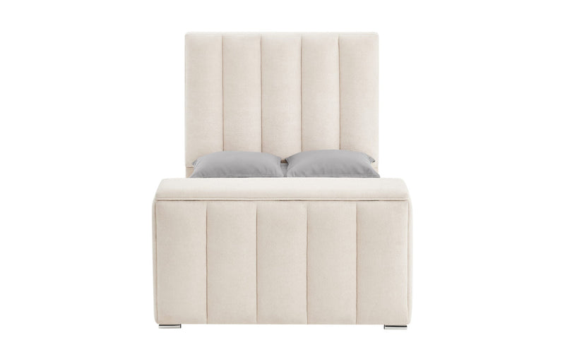 Serenity Buff Queen Bed With Speaker Tv Lift And Fireplace - SERENITY-BUFF-QB W/SPKR TV LIFT FP