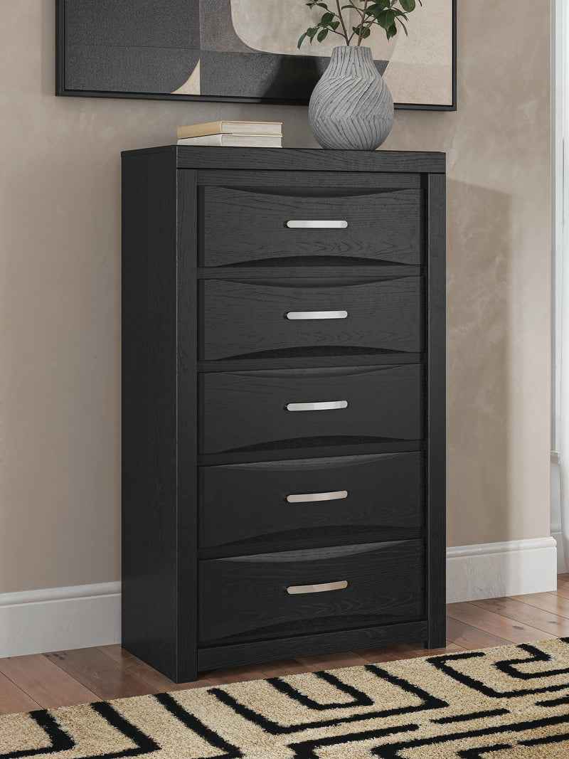 Stabotta Black Chest of Drawers - PCB1755-46