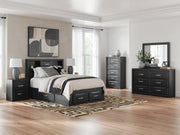 Stabotta Black Dresser and Mirror - PCB1755B1