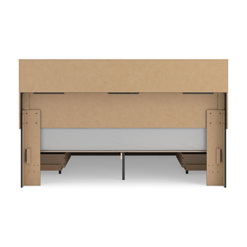 Stabotta Black King Bookcase Bed with Storage - PCB1755B11