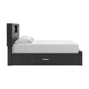 Stabotta Black King Bookcase Bed with Storage - PCB1755B11