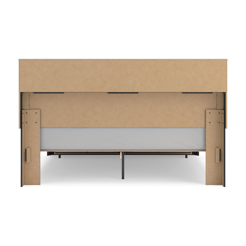 Stabotta Black King Bookcase Storage Bed - PCB1755B10