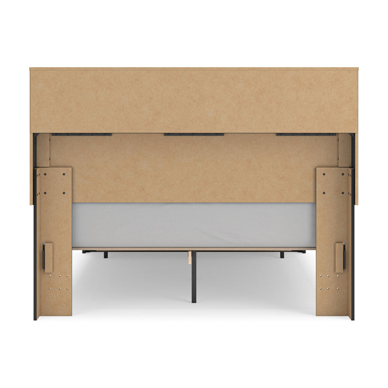 Stabotta Black Queen Bookcase Storage Bed - PCB1755B3