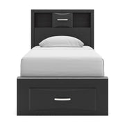 Stabotta Black Twin Bookcase Storage Bed - PCB1755B12