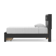 Stabotta Black Twin Bookcase Storage Bed - PCB1755B12