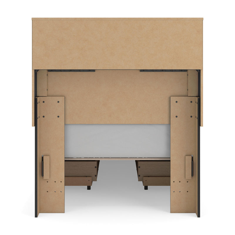 Stabotta Black Twin Bookcase Storage Bed - PCB1755B14