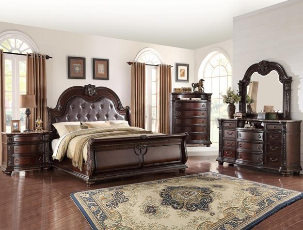 Stanley Cherry Brown King Sleigh Bed - DMV FurnitureKing Bed