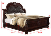 Stanley Cherry Brown King Upholstered Sleigh Bed - DMV FurnitureKing Bed